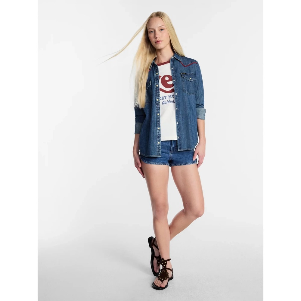 Kacey Lee x Kacey Musgraves Women's Denim Western Shirt- Size Small - Picture 6 of 7